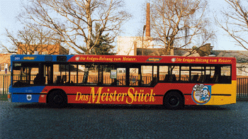 Im Landkreis und in der Stadt Osnabrück sind attraktive Handwerksbusse unterwegs. Die rollenden Informationsträger informieren über "das Meisterstück" und über "Energieeinsparungen".