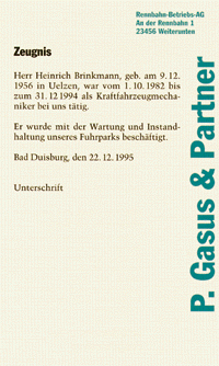 Was muß ich zum Arbeitszeugnis wissen?