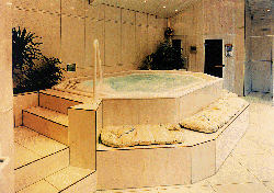 Privater Badetempel: Der Whirlpool darf natürlich zum vollendeten Wasserspaß nicht fehlen.
