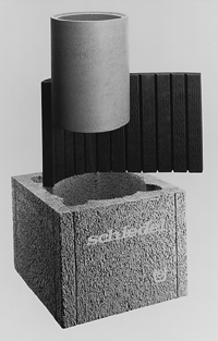 Bild 5: Dreischaliger Aufbau feuchtunempfindlicher Isolierschornsteine.