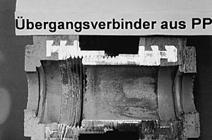 Bild 5: Übergangsverbinder für Rohre aus PP.