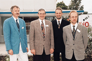 Erfolgreiche Mannschaft: Werner Albus, Josef Blome, Sigfried Hillebrand und Walter Scholand (v. l. n. r.)