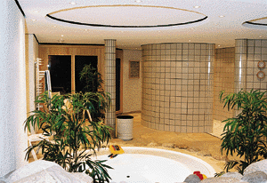 Bild 4: Sauna, Duschanlage und Whirlpool ergänzen den Schwimmbadbereich.