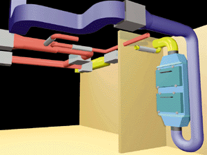 Leitungssystem Etage: Mittlerweile werden auch die einzelnen Etagen mit dem 3D-Modul geplant. Die Zeitvorteile durch das automatische Erzeugen von Ansichten und Schnitten lohnen den Aufwand.