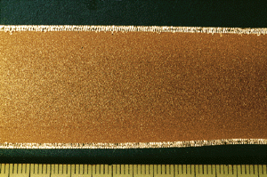 Gesandstrahltes Kupferrohr.