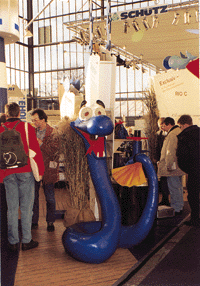 Dies war nicht der Sündenfall, sondern Attraktion am KSB-Stand. Die Besucher informierten sich zahlreich in Halle 8.