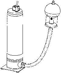 Bild 13: Unterwasserpumpe Multigo mit SAFF an beweglichem Schlauch. Werkzeichnung: Wisy