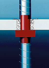 Bild 5: Deckenschotteinbau in feuerwiderstandsfähiger Decke.