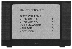 Bild 7: Menügeführte Bedieneinheit "Comfortrol"im "Fernsehen".