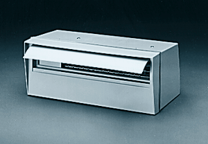 Bild 3: Fensterventilator EV 18 aus dem Jahr 1977, Gehäuse aus hellgrauem, schlagfestem Kunststoff.