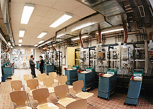 Blick in den Schulungsraum für die Heizungstechnik.