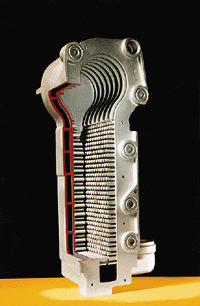 Der Aluminium-Silizium-Gußwärmetauscher des Modula.