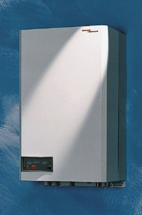 Gas-Brennwertgerät WGW 200 mit Durchlaufwassererwärmer, ausgerüstet mit dem EHM-System.