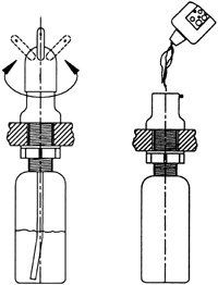 Bild 2: Schnitt zu dem Bild 1. Der Behälter faßt 250 ml. (Bilder: Damixa)