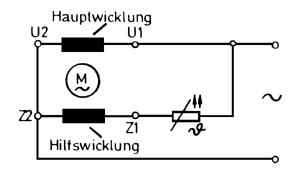 Bild 7: PTC als "Startrelais" für einen Wechselstrommotor.