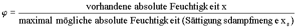 Einfluß falscher Luftfeuchtigkeit