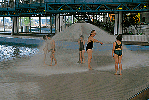 Wasserpilz-Attraktion.