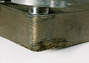 Bild 3: Undichter Wärmetauscher.