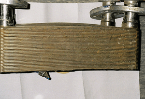 Bild 5: Aufwölbung an einem Wärmetauscher.