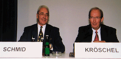 3. Ölfachtagung: "Der Krieg ist beendet!" Dr. Schmid und Ing. Kröschel diskutierten die Meinungsverschiedenheiten aus und schlossen "Frieden".
