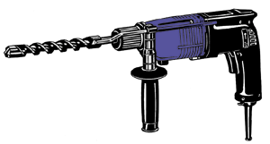 Elektropneumatischer Bohrhammer Bohrerdurchmesser max. 24 mm Nennaufnahme 600 Watt Drehzahl 900 Umdrehungen pro Minute Schlagzahl 4800 Schläge pro Minute Schlagenergie 2 Joule Drehmoment 15 Nm Steuerelektronik Meißelfunktion Lieferung im Handwerkerkoffer Preis 380,- DM