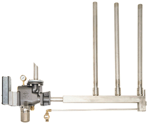 Bild 4: Druckdampf-Luftbefeuchter System ESCO mit senkrechten Verteilerrohren und Kollektor.