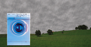 Regenwasser zum Wäschewaschen erlaubt