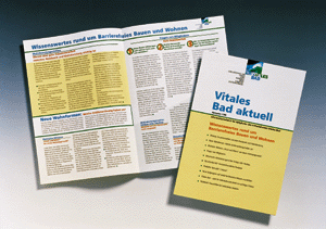 Info-Dienst Vitales Bad Aktuell: Flexibles Kommunikationsmedium des Initiativkreises Vitales Bad mit aktuellen Informationen, Tips und Hinweisen für die betriebliche Praxis.