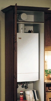 Integrierte Warmwasserbereitung inklusive - der "Domotherm DT 24" von Schäfer.