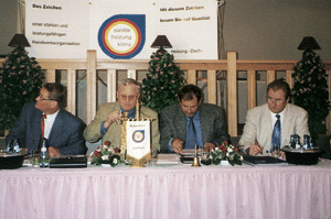 Die Führungsriege des Fachverbandes (v.l.): Herbert Reichl, Bruno Schliefke, Dr. Bernd Aris, Lutz Bindler.