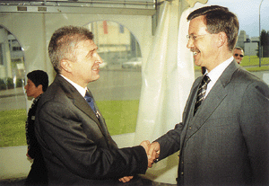 Hoher Besuch aus der Landeshauptstadt: Dr. Walter Döring, Wirtschaftsminister Baden-Württemberg, zu Gast in Pfullendorf.