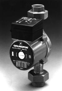 Bild 6: Erste elektronische Umwälzpumpe Grundfos UPI, 1982.