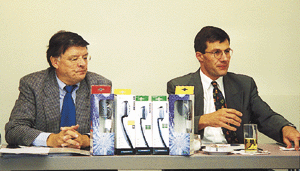 Präsentation der "New Generation" durch Dr. Fritz (rechts) und Dr. Storek.