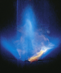 Durch die Aufteilung der Flamme in Einzelflammen kann eine niedrige Schallemission erreicht werden.