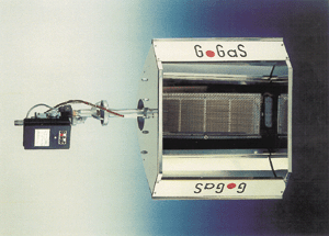 Bild 1: Moderner Gasinfrarotstrahler mit hohem Strahlungswirkungsgrad.