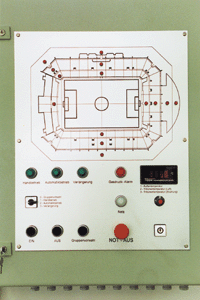 Bild 7: Regelschrank Tribünenheizung.