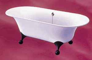 Elegante Füße tragen die Badewanne "Ceta 190".