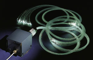 Bild 10: Lichtgenerator mit Kunststofffasern.