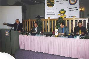 Die Führungsriege des Fachverbandes (v.r.): Herbert Reichl (stv. Landesinnungsmeister), Dr. Bernd Aris (Geschäftsführer), Lutz Bindler (Mitglied im geschäftsführenden Vorstand), Bruno Schliefke (Landesinnungsmeister).