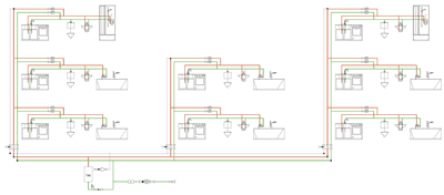 Bild 1: Berechnungsstrangschema für Beispielberechnung.