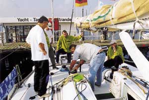 Alle wichtigen Details werden noch im Hafen erläutert.