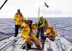 Segeln unter Spinnaker erfordert höchste Aufmerksamkeit.