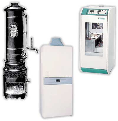 1894 erhielt Johann Vaillant das Patent auf seinen Gas-Badeofen, bei dem erstmalig in der Geschichte der Warmwasserbereitung das Wasser nicht mit den Heizgasen in Berührung kam.