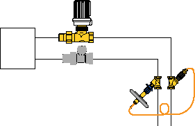 Bild 5: Systemlösung: Strang-Differenzdruckregler und Thermostatventil mit einem kV-Kegel, der auf den notwendigen Wasserdurchfluss abgestimmt ist.