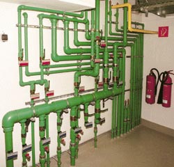 Bild 5: Trinkwasserinstallation mit PP-Rohren.