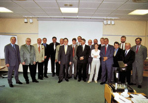 Die Deutschen als Gastgeber der UICP-Frühjahrstagung (v.l.): Vorstandsmitglied Manfred Pelzer, Präsident Bruno Schliefke und Hauptgeschäftsführer Michael von Bock und Polach (alle ZVSHK).