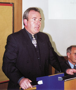 Andreas Müller, Geschäftsführer Technik im ZVSHK, erläuterte Normenarbeit, zahlreiche Projekte und Aktivitäten, die den SHK-Fachbetrieben auf verschiedenste Art nützen können.