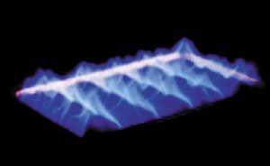 Bild 5: Typisches Flammenbild eines Flächenbrenners.