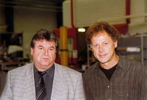 Geschäftsführer Rudolf Hörz (links) und Betriebsleiter Manfred Baumeister.