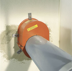 R 90/R 120 Rohrabschottung: Einseitige Abschottung von Rohren bis 200 mm Durchmesser.